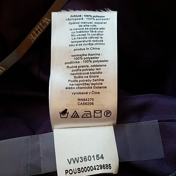 White by Vera Wang Purple Strapless Prom Wedding Gown Size 4 - Picture 7 of 10